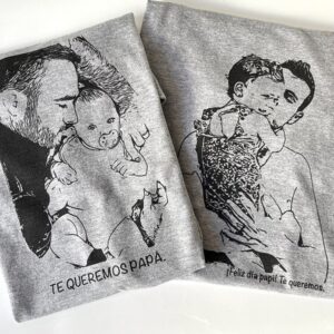Camisetas personalizadas con tu foto dibujada para padre e hijo